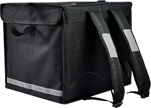 Mochila grande con aislamiento para entrega de alimentos, bolsa enfriadora expandible, bolsa de pizza impermeable para Uber Eats