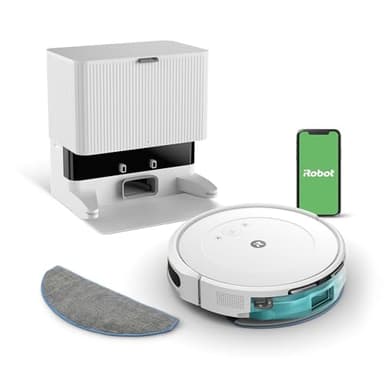iRobot Roomba Combo 2 Essential y Base AutoEmpty con autovaciado para 60 días,Robot Aspirador y friegasuelos,4 Fases Limpieza,Potente aspiración y fregado,4 Niveles succión, Recarga y reanuda, App