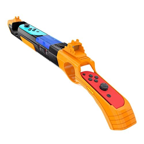 CUZKC Pistola de juego para Splatoon2/Splatoon 3 Compatible con N-Switch/OLED Joycons, controlador de pistola Joy-Con de repuesto Accesorios de juego para Switch Shooter (negro amarillo)