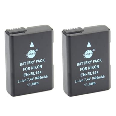 DSTE 2x Full Coded EN-EL14 ENEL14 Li-ion Battery for Nikon