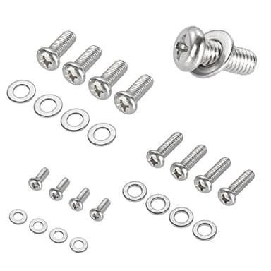 Kit de herramientas FandWay para montaje de TV, tornillos de montaje de TV VESA universales, para soporte y fijación, tornillos y arandelas de acero inoxidable M4, M6 y M8 (24 piezas)