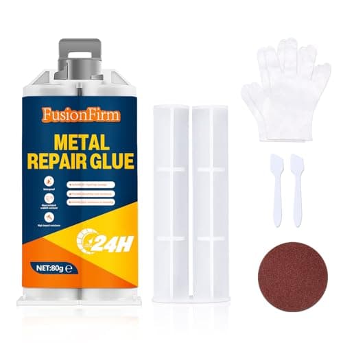 Pegamento de reparación de metal, 80 g, adhesivo resistente a altas temperaturas para metal-metal, plástico, acero inoxidable, aluminio, bricolaje y tubos metálicos, aleación de aluminio (80 g)