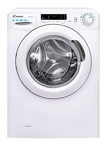 Candy Smart CS 14102DE/1-S, Lavadora 10 KG, 1400 RPM, Pantalla Digital y Mando, Tecnología NFC, Asistente de Voz, 15 Ciclos, 5 Rápidos, Planchado Fácil, Inicio Diferido 24H, Detector KG, 81 DB, Blanco