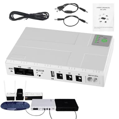 Batería de emergencia Ups - Batería de enrutador sin interrupción, alimentación del módem y del router | Miini - Fuente de alimentación de emergencia para altavoz, bloque de batería, fuente de