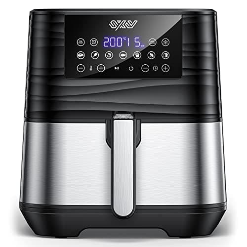 Innsky Freidora de Aire sin Aceite 5,5L, 1700W Freidora Aire Caliente con 11 Programas, Actualizar Air Fryer con Función de Precalentar, Descongelar, Mantener Caliente y Cronometrar, con Recetas