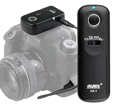 Ayex AX-1 (E3) - Disparador Remoto para Canon EOS 80D, 1300D, 1200D, 1100D, 760D, 750D, 650D, M6, etc. -