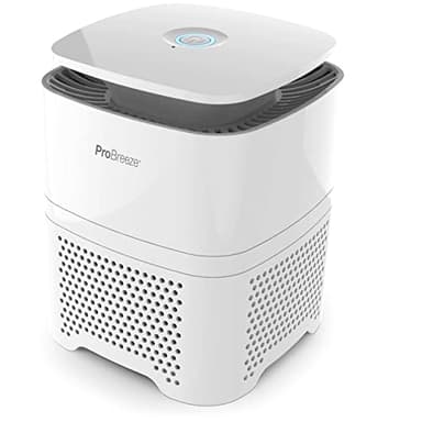 Pro Breeze Purificador de aire 4 in 1 con Prefiltro, Filtro Auténtico HEPA & Filtro de Carbón Activado con Generador de Iones Negativos. Limpiador de Aire Personal de Escritorio para Alergias