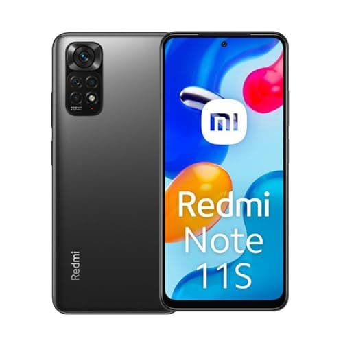 Xiaomi Redmi Note 11S - Smartphone 6+128GB, Pantalla AMOLED 6.43" 90Hz FHD+, MediaTek Helio G96, cámara Profesional 108MP, 5000mAh, Gris Grafito (2 años de garantía)