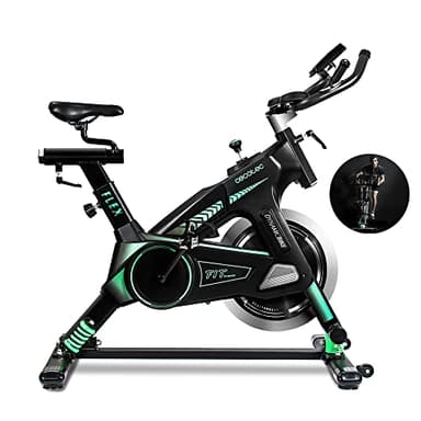 Cecotec Bicicleta Indoor Profesional UltraFlex 25. Sistema de Amortiguación UltraFlex, Volante inercia 25 Kg, Ergonómica, Sillín deportivo, Manillar triatlón, Resistencia variable, Pantalla LCD