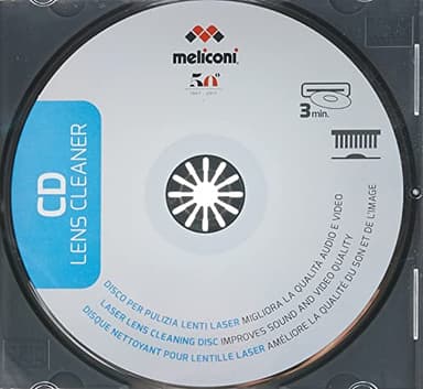 Meliconi 621011 - Disco limpiador para lentes láser de reproductores de CD