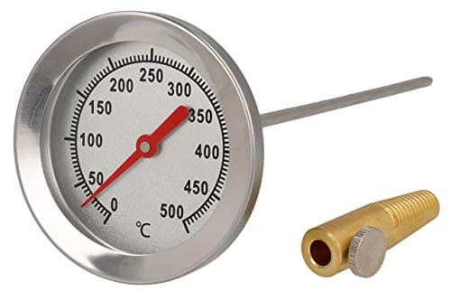 Lantelme 500 grado horno leña bimetálico y horno horno barbacoa termómetro analógico. diámetro de 62 mm y 30 cm de largo (15cm)