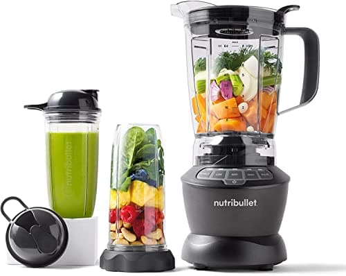 Batidora nutribullet, batidora eléctrica, batidora de mano multifunción, batidora profesional, 1000 vatios de potencia, vaso de 1,6l, gris, NBF450DG