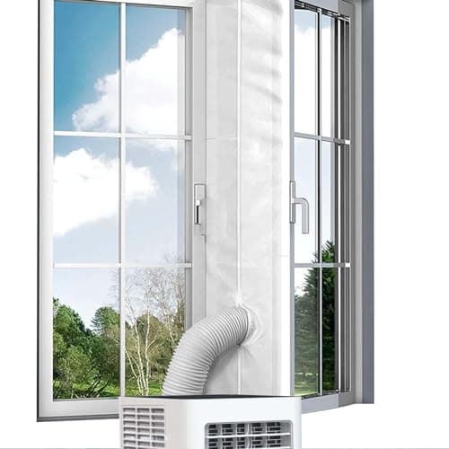 KLIM Kit Sellado Ventana Aire Acondicionado Portátil + Compatible con todos los aires acondicionados portátiles + Junta universal para puertas, Velux y ventanas abatibles + Fácil de instalar - 700 cm