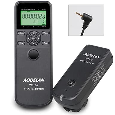 Disparador Remoto inalámbrico inalámbrico para cámaras Digitales, Disparador de Cables Remoto para cámara Canon, Disparador automático con Disparo Remoto Temporizador