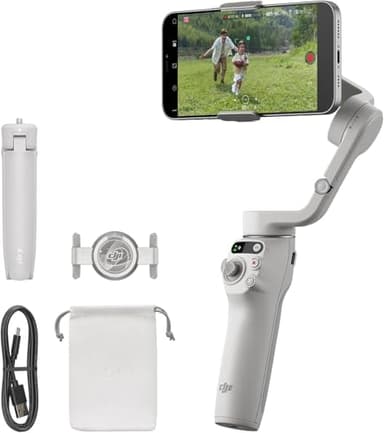 DJI Estabilizador para Smartphones OSMO Mobile 6, en Tres Ejes para teléfonos, Brazo Extensible Integrado, portátil y Plegable, estabilizador para videoblogs, vídeos de Youtube y TikTok