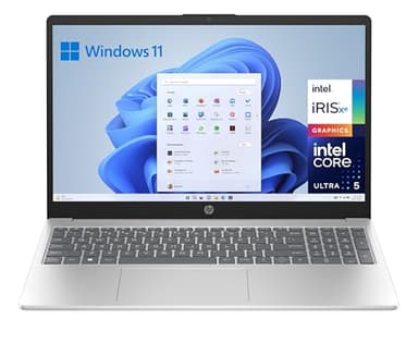 HP 15-fd1004ns- Ordenador portátil de 15.6" Full HD (Intel Ultra 5-125H, 16GB RAM, 512GB SSD, Intel Iris Xe Graphics, Windows 11) Silver - Teclado QWERTY Español