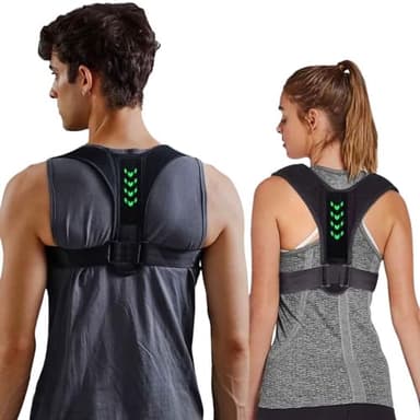 Corrector Postura Espalda, Faja Lumbar Hombre y Mujer, Ajustable, Aliviar Dolores, Espaldera, Traccion Cervical, Reducir Tensiones, Comodidad Oficina, Trabajo, Deporte, Uso Diario, Ajuste Ergonomico