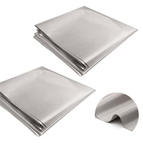 Tela Faraday RF, tejido de blindaje Faraday, 100 x 110 cm, cobre, níquel Faraday, cubierta de tela bloqueada (2 unidades - 100 x 110 cm)