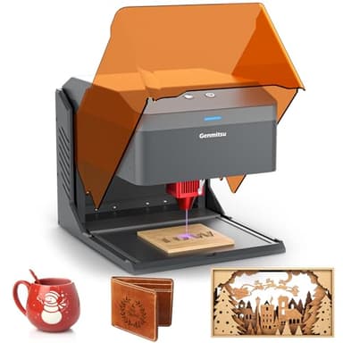 Grabador láser de quiosco de 10 W, máquina grabadora láser liviana y portátil, cortador láser doméstico con carcasa de acrílico para bricolaje en madera, cuero y metal