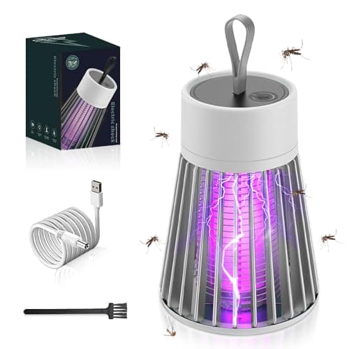 BNGXR Lámpara Antimosquitos Eléctrico, USB Recargable Matar, 360° UV Mata Mosquitos, No Tóxico, Alcance Efectivo Control Físico de Mosquitos de 100m², para Interior y Exterior Jardín o Salir Camping