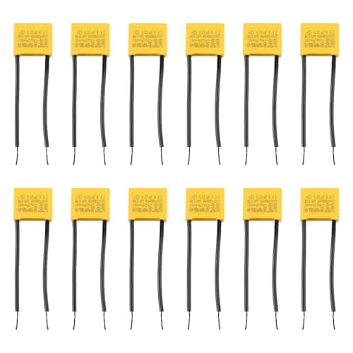 12 Piezas Condensador Led para Luz Residual, Condensador para Bombillas Led, Condensadores de Seguridad 0.22µF 275V X2, Supresores de Interferencias para Luces LED, Lámparas y Electrónica, Radiales
