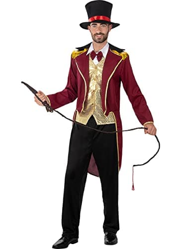 Funidelia | Disfraz Domador para hombre Domador, Circo, Original y Divertido - Disfraz para adultos y divertidos accesorios para Fiestas, Carnaval y Halloween - Talla 3XL - Rojo