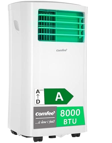 COMFEE Pingüino Aire Acondicionado Portátil 8000 BTU / 2000 Frigorías – Climatizador sin unidad exterior – Enfriador Silencioso Bajo Consumo con Kit de Ventana | 3x1 Refrigera, Ventila y Deshumidifica