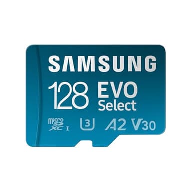 Samsung EVO Select (2024) Tarjeta microSD + Adaptador SD, 128 GB, Tarjeta de Memoria para Smartphone y Tablet, UHS-I U3, 4K UHD, Full HD, Lectura 160 MB/s, MB-ME128SA/EU