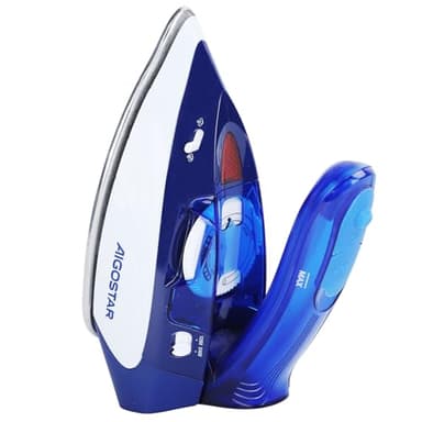 Aigostar Plancha de Viaje Plancha Vapor, Asa plegable, Doble Voltaje 120V-240V, 1100W Plancha Ropa Vapor, Suela de acero inoxidable, Selector de Temperatura, Depósito 80ml