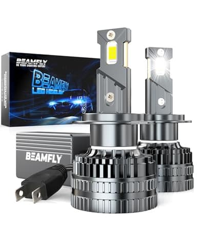 BEAMFLY H7 Bombillas LED Auto 130W 28000LM 6000K Luces Blancas 600%, Kit de conversión de Faros halógenos, 12V luz de Carretera o de Cruce, Tubo de Cobre Grueso, Bombilla de luz LED, 2 pcs.