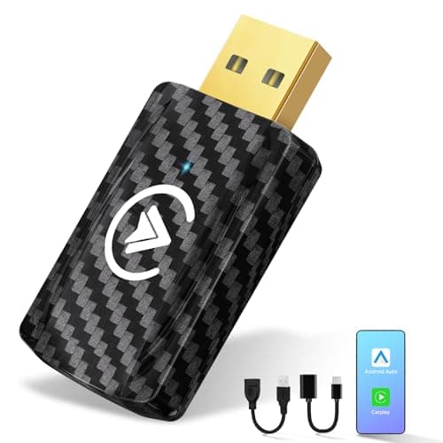MSXTTLY Adaptador Inalámbrico CarPlay y Android Auto SMT-AC01 – Convierte Cable a Inalámbrico para Coches con CarPlay/Android-Auto, Compatible con iOS 10+ y Android 11+, USB-C/A, 5GHz WiFi