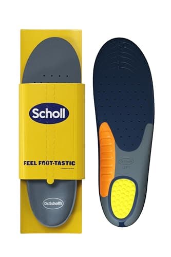 Dr. Scholl's Plantillas Extra reforzadas para hombres - Diseñadas para hombres corpulentos y altos de más de 90 kg, pies anchos- Absorción de impactos, soporte para el arco - 1 par - Talla 40-46,5