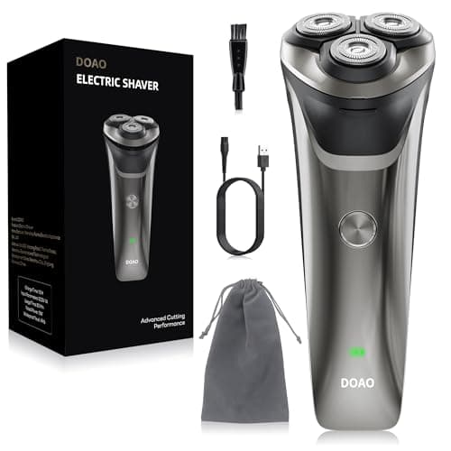 DOAO Afeitadora Electrica Hombre, Maquina de Afeitar Hombre 2025 Mejorada 2 en 1, Afeitadora Rotativa Inalámbrica y Resistente al Agua para Cara, Uso en Seco y en Húmedo (A3)