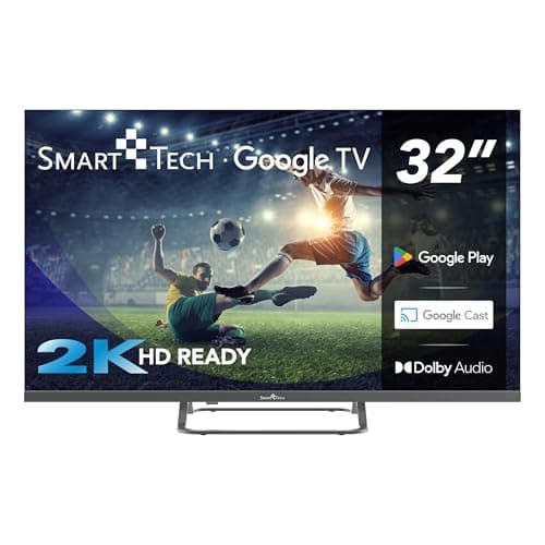 Smart Tech TV LED HD 32" (80 cm) Smart TV Google 32HG01V HDMI, USB, Resolución: 1366 x 768, Modelo 2024