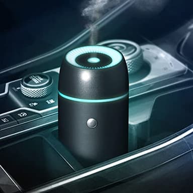Earnest Living Difusor Aceites Esenciales Coche Ambientadores Aire Coche con Aceites Esenciales Aromaterapia 100ml Temporizadores Luz Nocturna Apagado Automático USB Portátil Negro Regalo