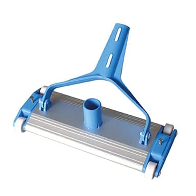 SIQUA- Limpiafondos Manual Piscina de Aluminio Resistente. Ideal para la Limpieza y Mantenimiento de Piscinas. Conexión a Manguera de aspiración de Ø38 mm. Fijación Palomilla. Longitud 39 cm