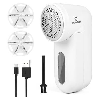 Dreamhigh® Maquina Quitar Bolitas Ropa, Portátil Quita Pelusas para Ropa Electrico con 2 Velocidades Ajustables, Carga por USB, Quita Bolas de la Ropa para Ropas y Muebles