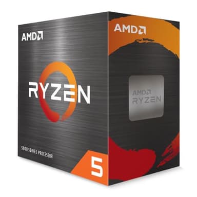 AMD Ryzen 5 5600 Procesador ( 6 núcleos/12 Threads, 65W DTP, Socket AM4, 16MB Caché, Reloj de aumento máx. hasta 4.4 Ghz,con ventilador Wraith Stealh)