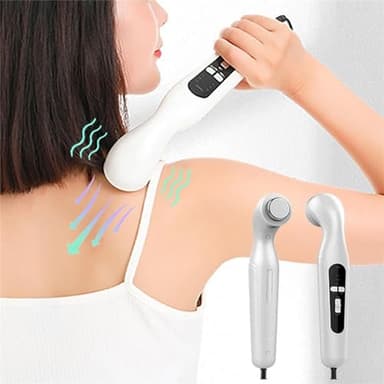 HEAXIY Máquina de Terapia de Ultrasonido Portátil, Alivio del Dolor Corporal en Las Articulaciones de La Espalda, Hombros y Cuello, Miniinstrumento de Fisioterapia Ultrasónico