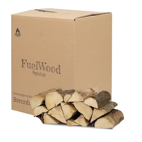 FuelWood Spatar Leña de Carpe, Secado al Horno, 25 cm, Menos del 15% de Humedad, Ideal para Horno, Chimenea, Barbacoa, Barbacoa y Hoguera, leña, leña, Barbacoa (25 litros)