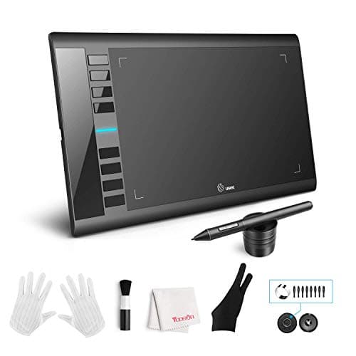 UGEE M708 Tableta Gráfica, 10 x 6 Pulgadas Gran Tableta de Dibujo, 8192 Niveles de Presión Lápiz sin Batería,Compatible con Windows 10/8/7 Mac Os Artista, Diseñador, Aficionado