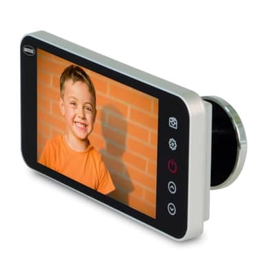Amig - Mirilla Digital Plateada para Puertas con Pantalla LCD 4'' DW 4.0 HD | Visor con Cámara de Vídeo que Proporciona Imágenes Claras | De Fácil Instalación y Uso