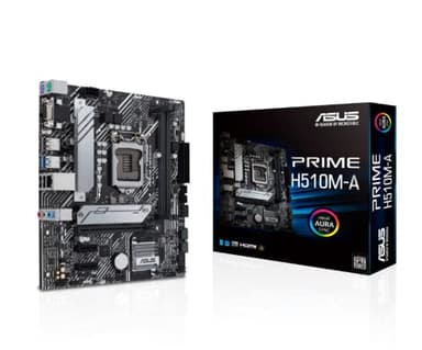ASUS Prime H510M-A, Placa Base Micro-ATX, Intel, (PCIe 4.0, Ranura M.2 de 32 GPS, WiFi 5, 1 GB Ethernet, USB 3.2 Gen. 1 de Tipo A, SATA 6 GPS, Aura direccionable Gen. 2), H510 (LGA1200)