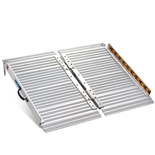 Rampas para Silla de Ruedas, gardhom Rampas de Carga Portátiles Plegables Antideslizantes Rampa Silla de Ruedas para Umbrales 61CM Carga de 362kg