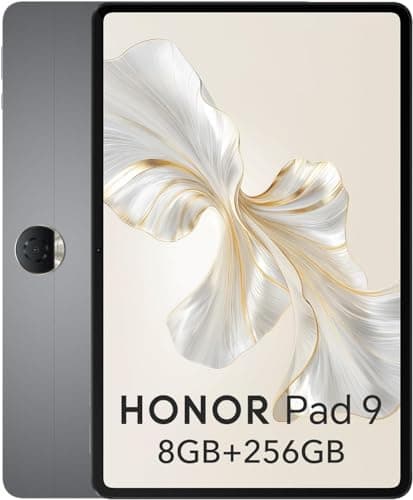 HONOR Pad 9 8GB 256GB Tablet, 12.1 Pulgadas 120Hz 2.5K Fullview Display, Snapdragon 6 Gen 1, 8 Altavoces, Cuerpo de Metal, Android 13, Google Service WiFi Tablet, Gris