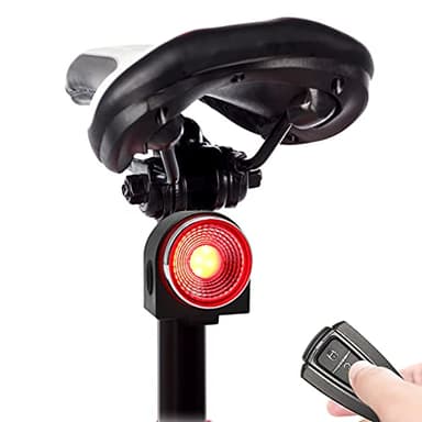 Doorslay Luz Trasera para Alarma de Bicicleta Inalámbrica Antirrobo con Control Remoto 108db 3 Modos de Timbre + 4 Modos de Iluminación Luz Trasera de Bicicleta IPX5 Impermeable