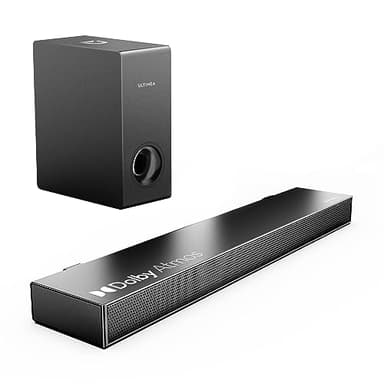 ULTIMEA Dolby Atmos Barra De Sonido para TV, Potencia Máxima 190W, BASSMX, 3D Sonido Envolvente, 2.1 Barra Sonido con Subwoofer, Diseño Compacto Cine En Casa PC Soundbar, 5.3 Bluetooth, Nova S50