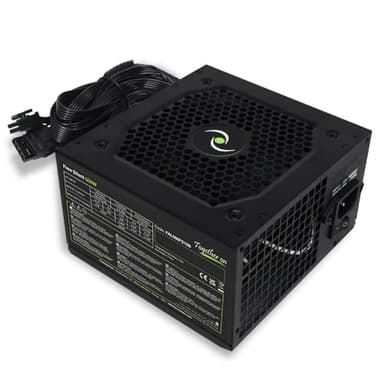 Tecnoware Fuente Alimentación ATX Free Silent 500, Ventilador Silencioso 12cm, 2xSATA, 1x24 Polos, 1x12V 4+4 Polos, 2xMolex, Protección contra Sobretensión, Cables 40cm, Certificación CE y Rohs