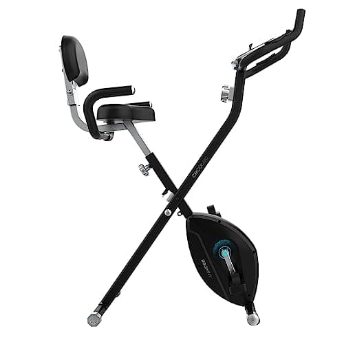 Cecotec Bicicleta estática plegable DrumFit X-Bike Neo Pro, sillín confort con respaldo, Volante de inercia 1,5 kg, 8 Niveles, Plegado fácil y compacto, Pantalla LCD, Soporte dispositivos, pulsómetro