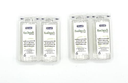 Descalcificador compatible con Cafeteras EcoDecalk Delonghi - Repuesto para Limpiar y Descalcificar Todo Tipo de Cafeteras | Pack 4 x 100 ml